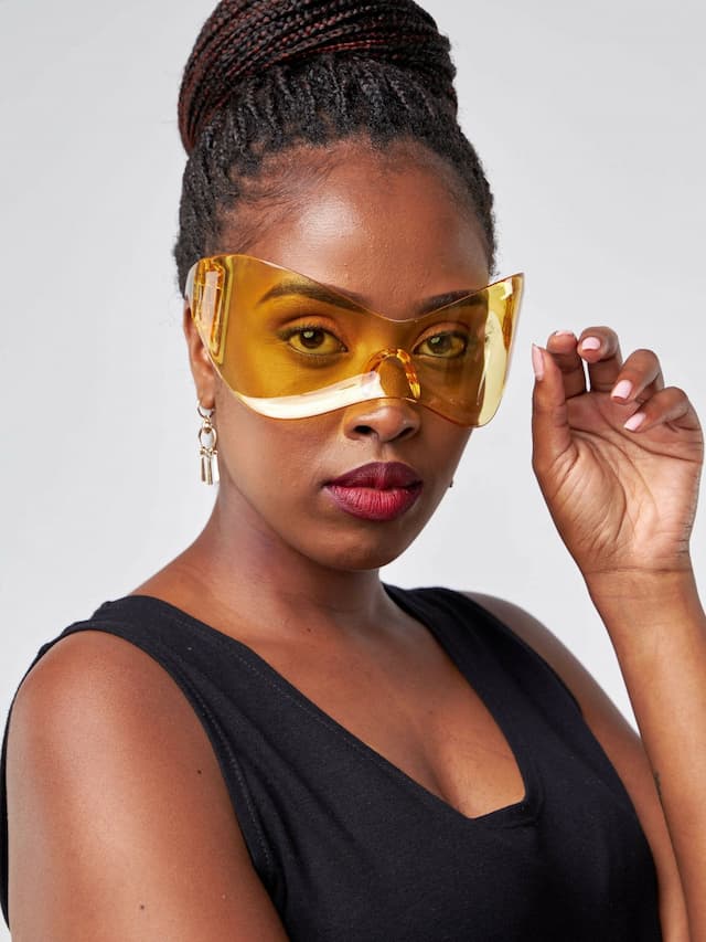 x Mugler Sunnies - Yellow Gold