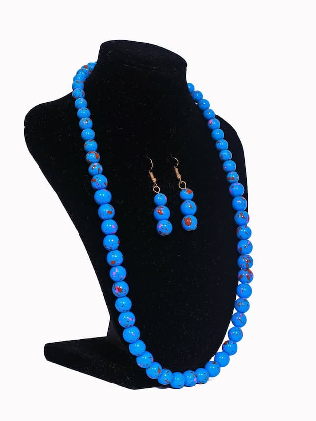 Klewisia Closet Shell Pearls Necklace Jewellery - Blue