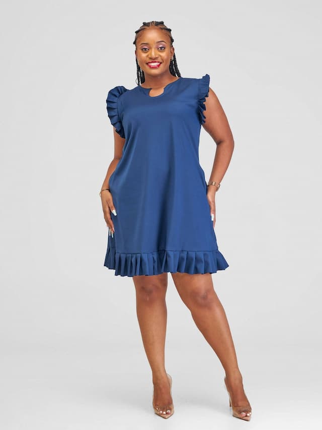Jolly Fancy Wear Stara Shift Dress - Navy Blue