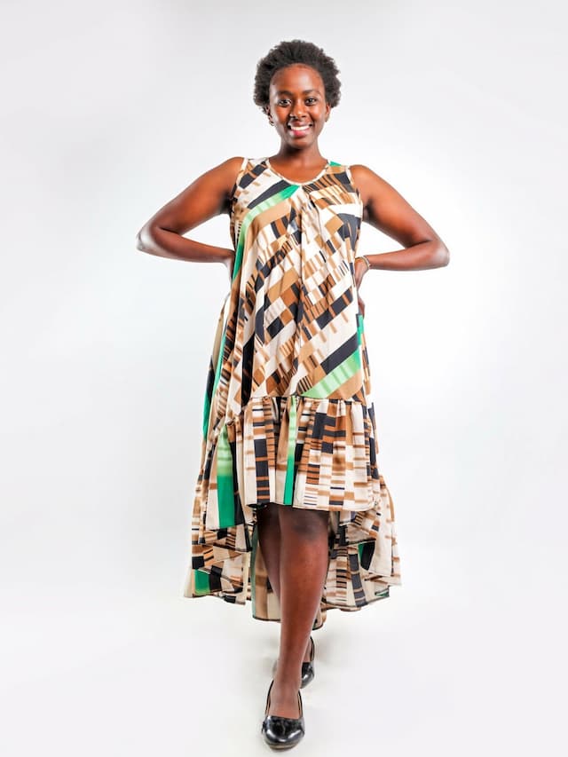 Liliadly Craft High-Low Dress - Multicolored