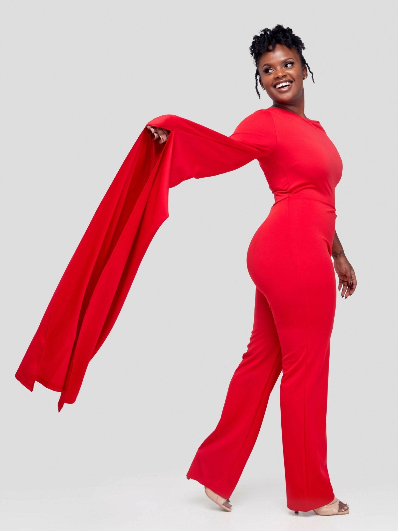 Hand Trail Jumpsuit - Red