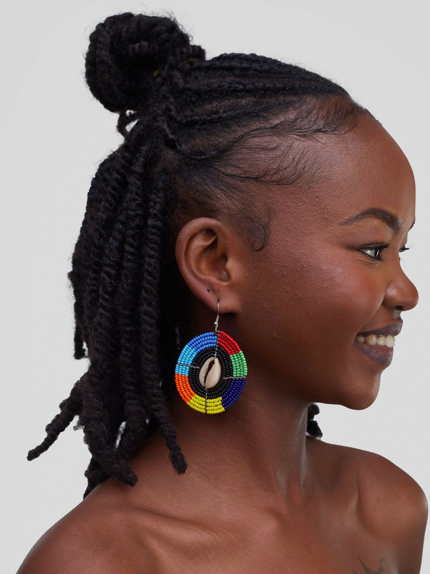 Round Rainbow Earring - Multicolored