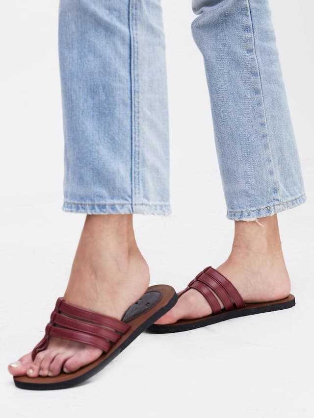 Biba Trends Collections Maroon Sandals - Maroon / Brown