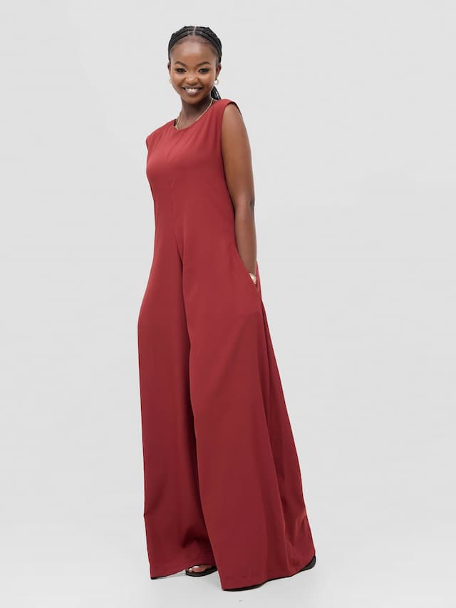 Shira Jumpsuit - Rust Brown