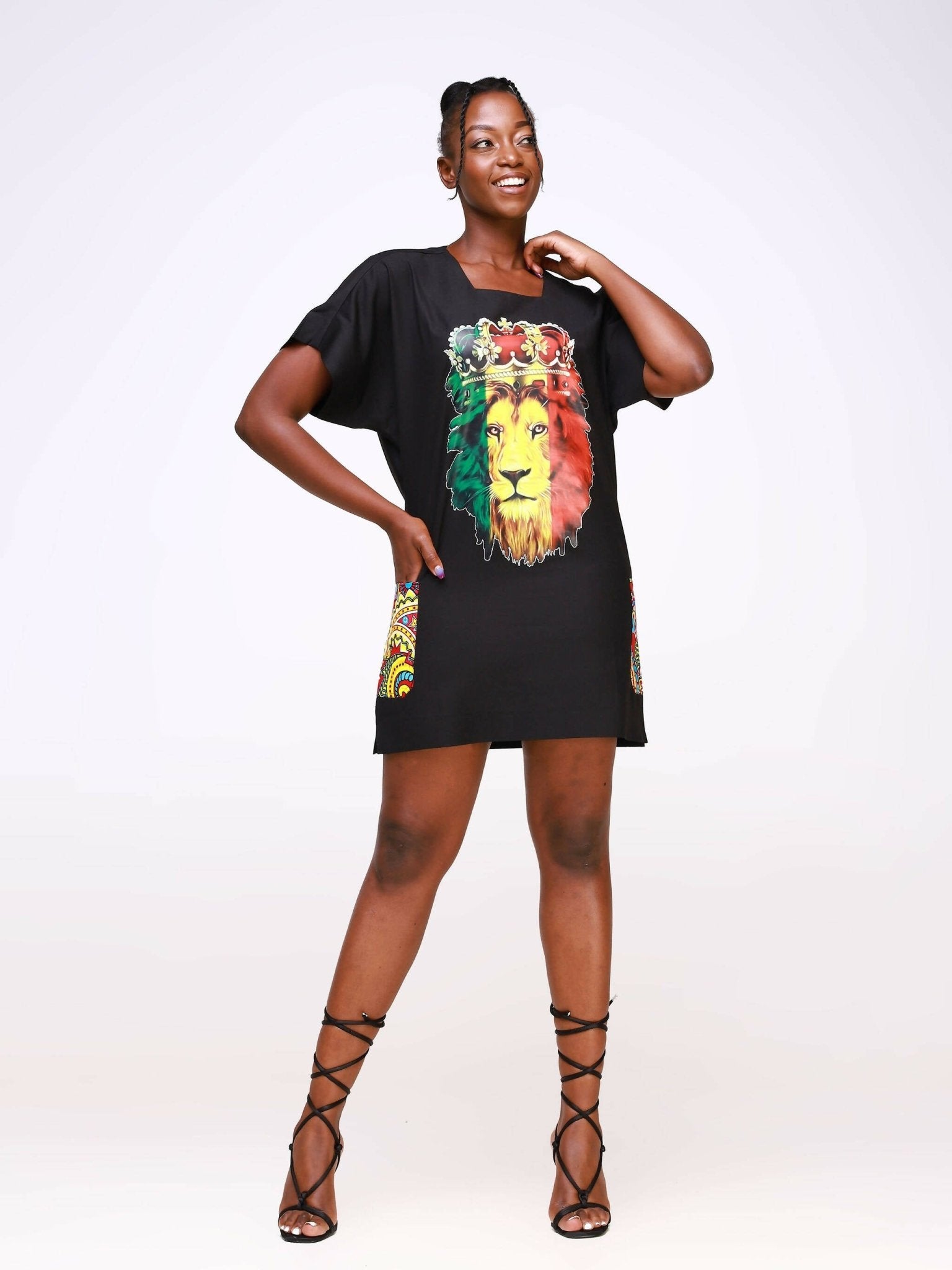 Wsc Pambo Lion King Afrocentric Top - Black