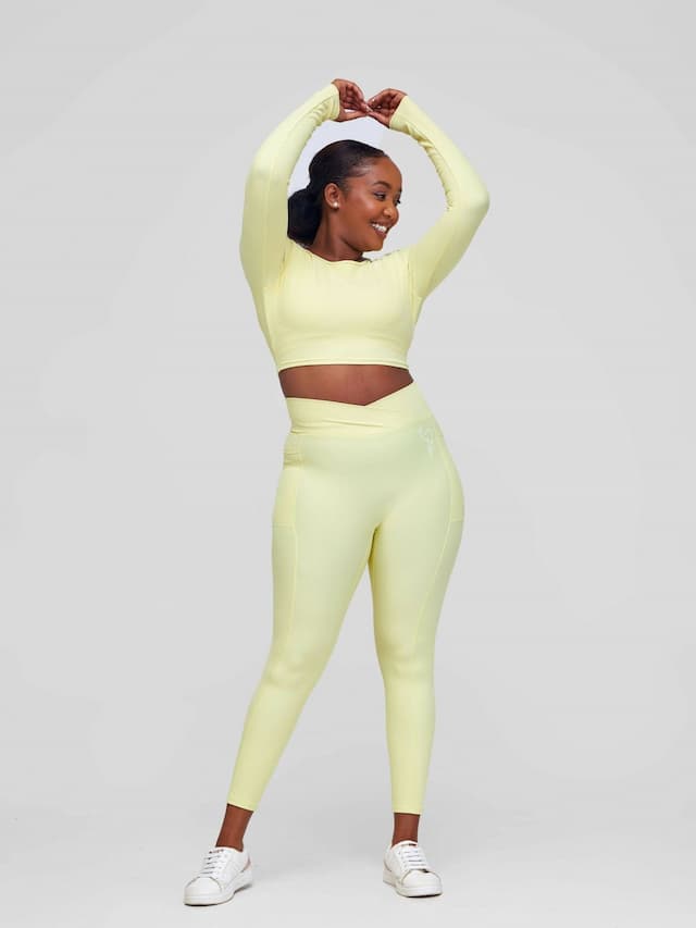 Fabtive Maridadi Long Sleeved Set - Yellow