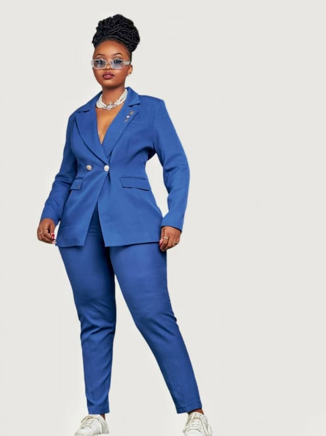 The Fashion Frenzy Pant Suit - Blue