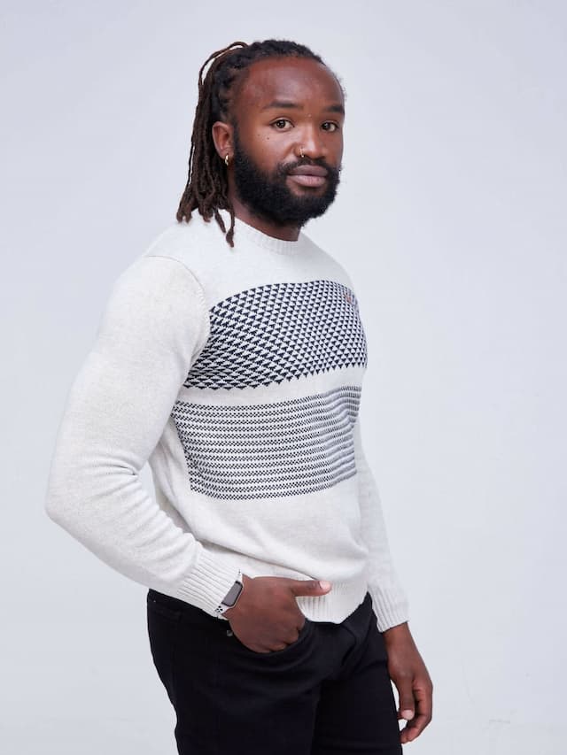 Classy Checked Cardigan - Grey