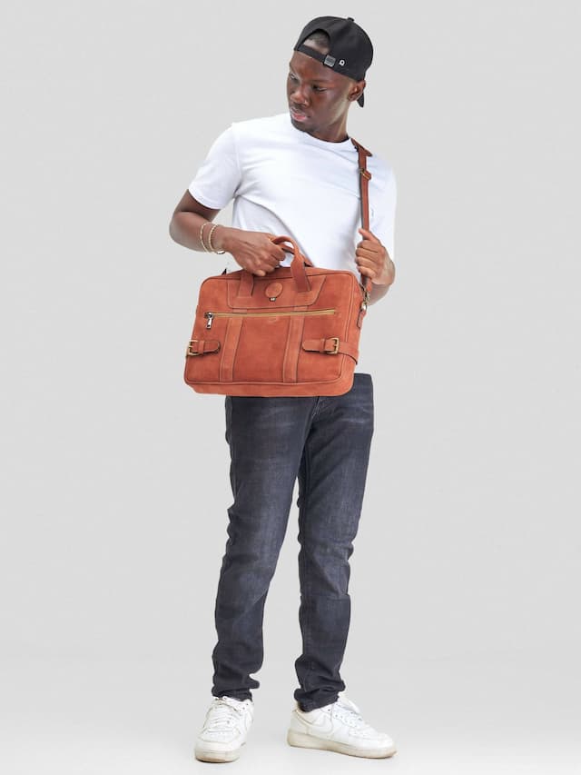 Mubi Leather Mali Workbag - Tan